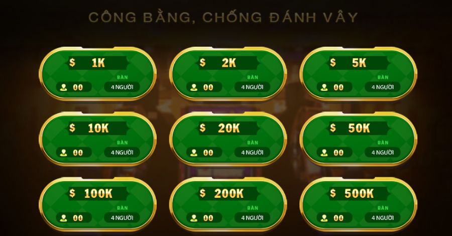 Giao diện game bài đổi thưởng ấn tượng hấp dẫn trên từng bàn chơi